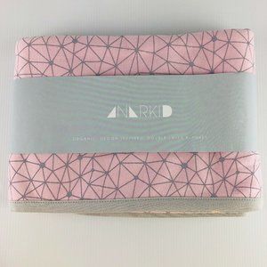 Anarkid Pink Geometric Organic Cotton Blanket Super Soft Baby Nursery Throw
